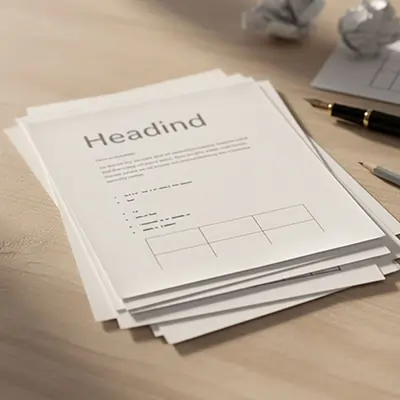 چند برگه روی هم برای برنامه ریزی تحریریه مجله دلی شین