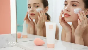 انتخاب ضدآفتاب روزانه با SPF مناسب و بافت سبک؛ تصویر استفاده ضدآفتاب روی پوست با حس مجله زیبایی