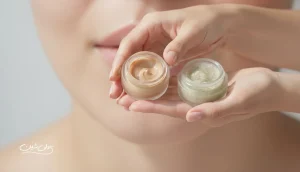 مقایسه ماسک و اسکراب پوست روی میز روتین مراقبت؛ تمرکز بر استفاده ایمن و زمان مناسب لایه برداری و ماسک صورت