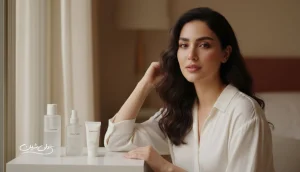 زیبایی طبیعی با آرایش مینیمال و روتین ساده مراقبت پوست شامل شوینده ملایم، مرطوب‌کننده و ضدآفتاب