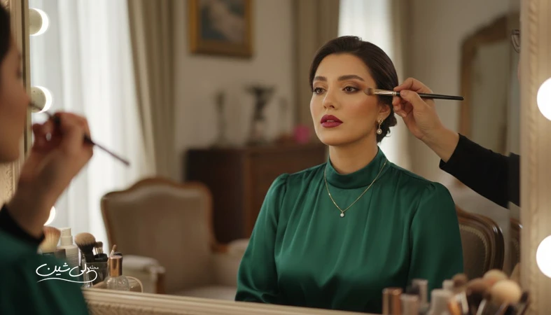 هماهنگی لباس و آرایش برای موقعیت‌های خاص؛ آماده شدن برای مراسم با انتخاب رنگ و سبک آرایش متناسب با لباس