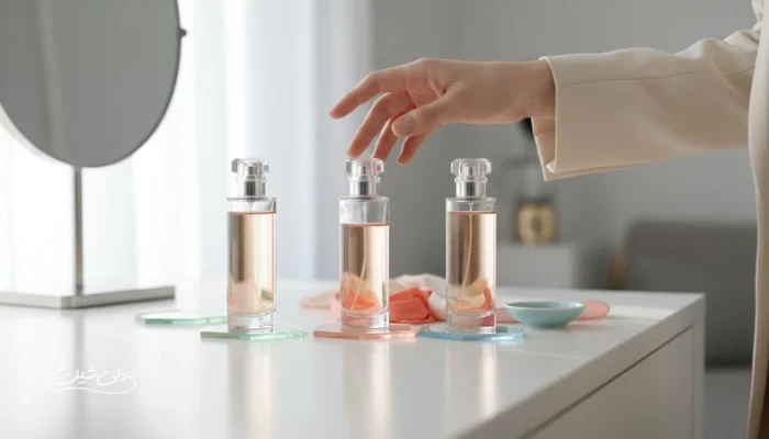 مقایسه ادوپرفیوم، ادوتویلت و پرفیوم با سه شیشه عطر بدون برند برای انتخاب عطر مناسب مصرف روزانه
