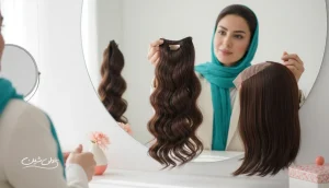 انتخاب ایمن اکستنشن و ویگ با تمرکز بر طبیعی دیده شدن و سلامت مو و پوست سر