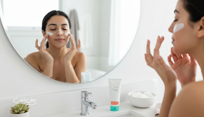 روش صحیح استفاده از ضدآفتاب و اشتباهاتی که SPF را کم اثر می کند؛ تصویر فرد در حال زدن ضدآفتاب با مقدار کافی روی صورت