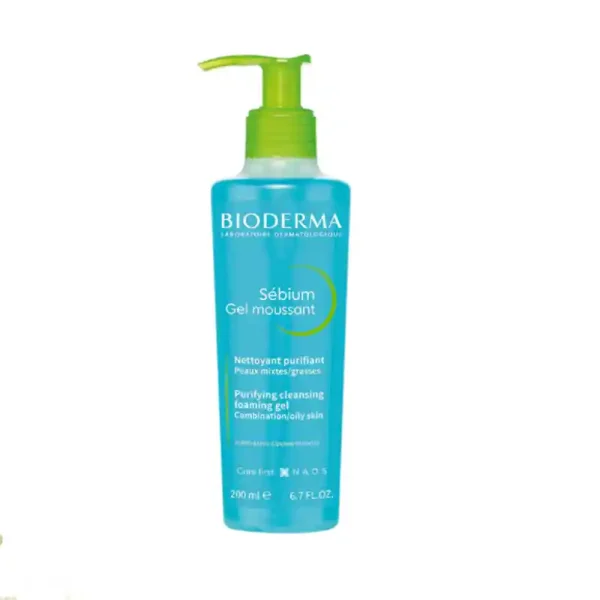 شستشوی سبیوم بایودرما پوست چرب حجم ۲۰۰ میل  BIODERMA SÉBIUM GEL MOUSSANT 200 ML - تصویر 2