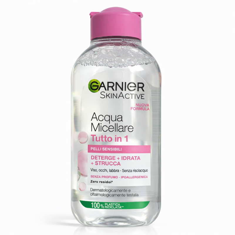 تصویر میسلار گارنیر صورتی 2در 1 پوست های حساس