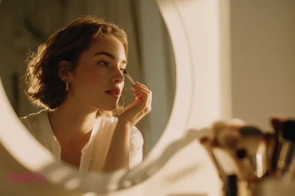 پرتره زن در حال میکاپ آگاهانه