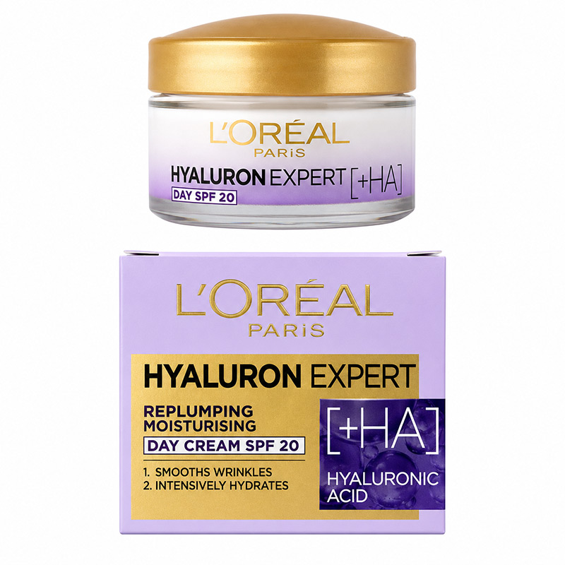 LOREAL-HA تصویر کرم روز لورال+HA مرطوب کننده و آبرسان SPF20