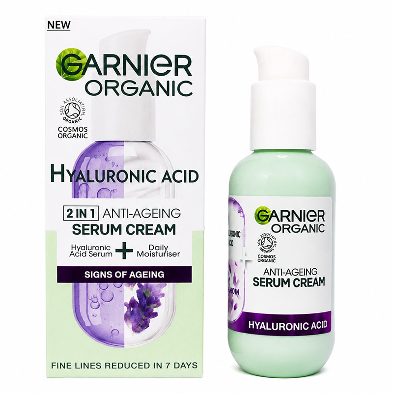 Garnier-Hyaluronic-Acid-Anti-Wrinkle-Serum تصویر سرم ضد چروک هیالورونیک اسید گارنیر | کاهش دهنده فوری چروک های ریز